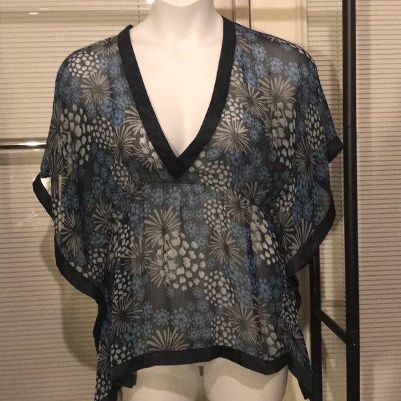 Blue Kimono Blouse - Picture 1 of 4